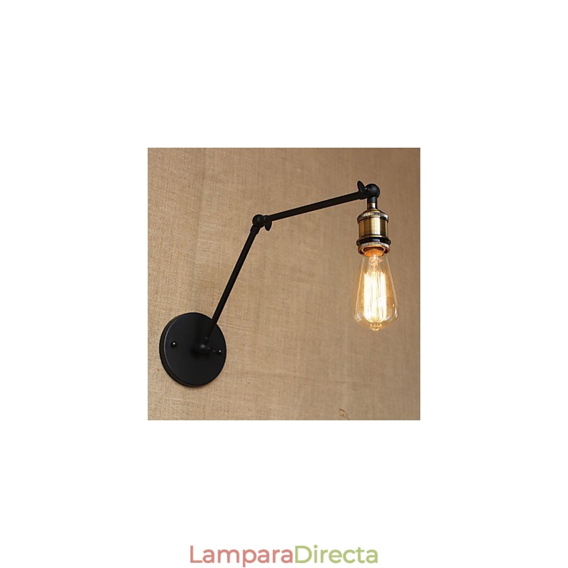 Lámpara de pared con brazo de hierro, estilo country americano moderno y sencillo sin espejo
