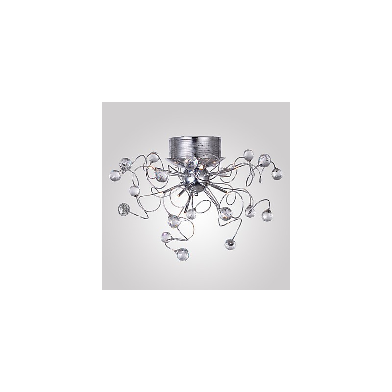 Lámpara de araña de cristal de diseño moderno para sala de estar, 9 luces