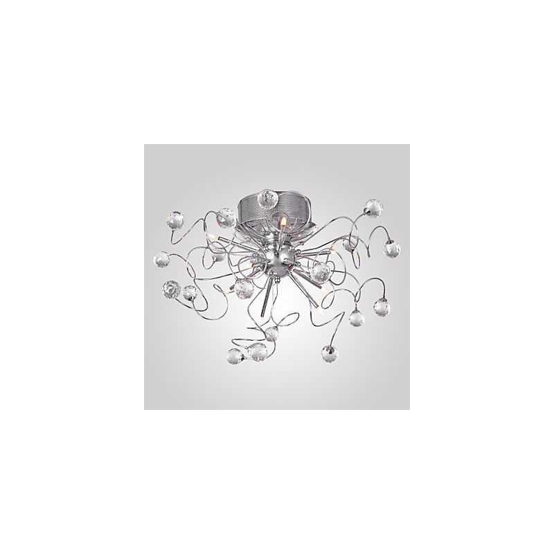 Lámpara de araña de cristal de diseño moderno para sala de estar, 9 luces