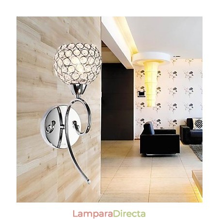 Lámpara de pared de cristal de 1 luz con pintura creativa en hierro Lámpara de pared de cristal de 1 luz con pintura creativa en hierro