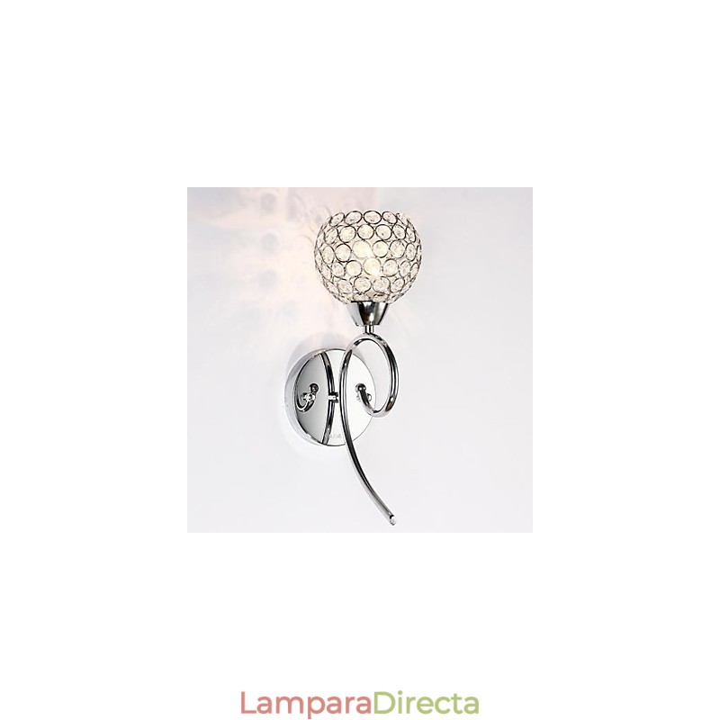Lámpara de pared de cristal de 1 luz con pintura creativa en hierro