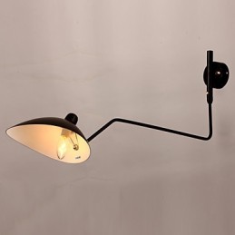 Lámpara de pared estilo loft americano, estilo campestre, estilo vintage, para mesita de noche, larga, mecánica, para estudio y trabajo en interiores.
