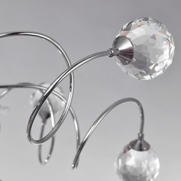 Lámpara de araña de cristal de diseño moderno para sala de estar, 9 luces