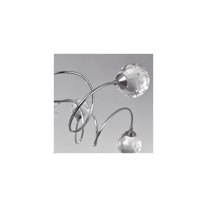 Lámpara de araña de cristal de diseño moderno para sala de estar, 9 luces