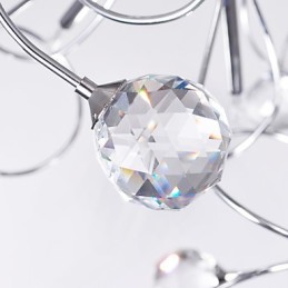 Lámpara de araña de cristal de diseño moderno para sala de estar, 9 luces