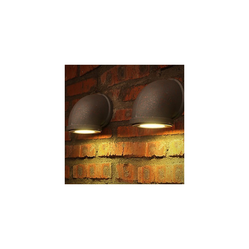 Lámpara de pared estilo loft con diseño de tubería de agua rural retro y personalidad creativa