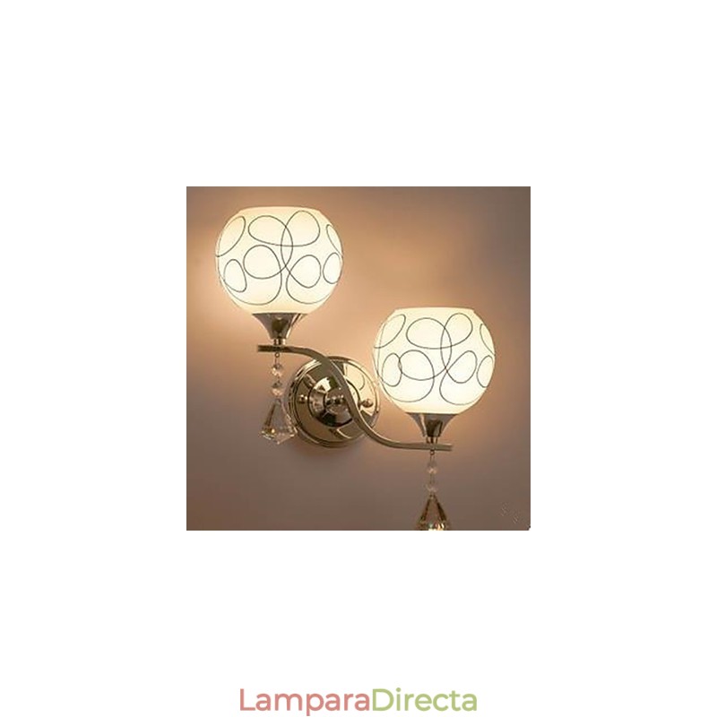 Lámpara de pared de cristal