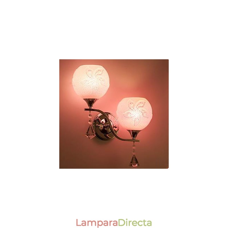 Lámpara de pared de cristal