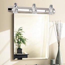 Lámpara de pared moderna con pantalla de burbujas de vidrio, estilo espejo frontal