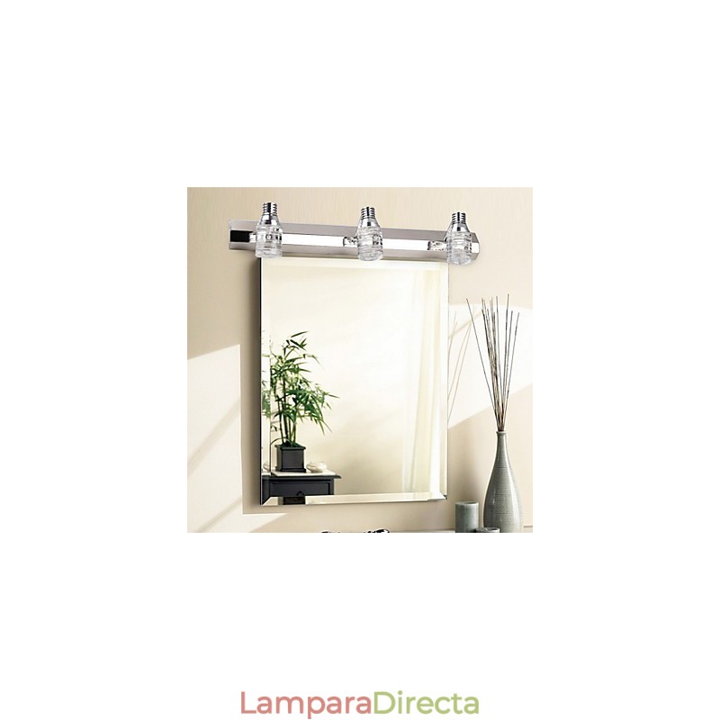 Lámpara de pared moderna con pantalla de burbujas de vidrio, estilo espejo frontal
