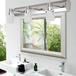 Lámpara de pared moderna con pantalla de burbujas de vidrio, estilo espejo frontal
