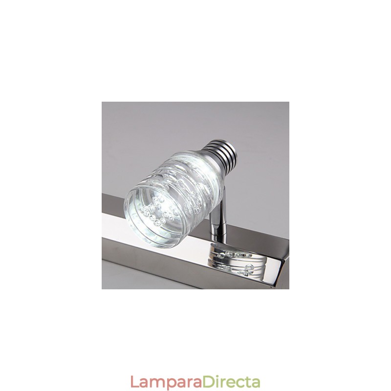 Lámpara de pared moderna con pantalla de burbujas de vidrio, estilo espejo frontal