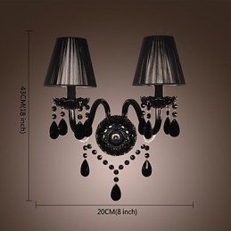 Lámparas de pared de cristal con forma de vela, modernas y contemporáneas.