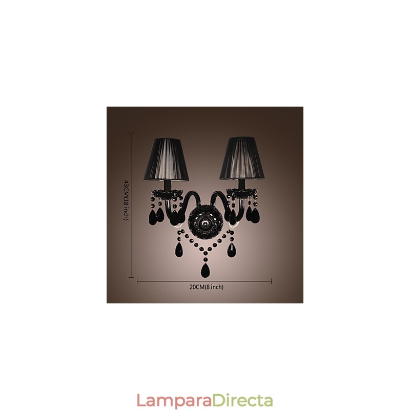 Lámparas de pared de cristal con forma de vela, modernas y contemporáneas.