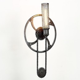 Lámpara de pared Grand Mercure Mount Loft Steampunk Nordic American Warehouse Lámpara de pared retro industrial con engranajes