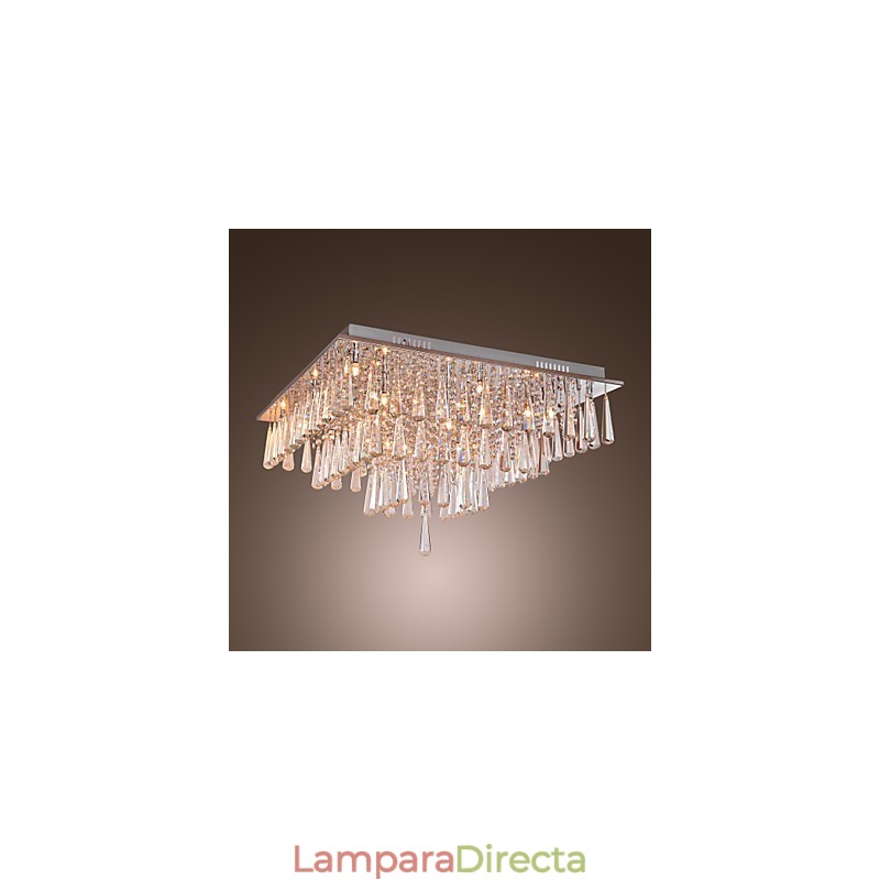 Lámpara de techo moderna contemporánea de cristal y otros.