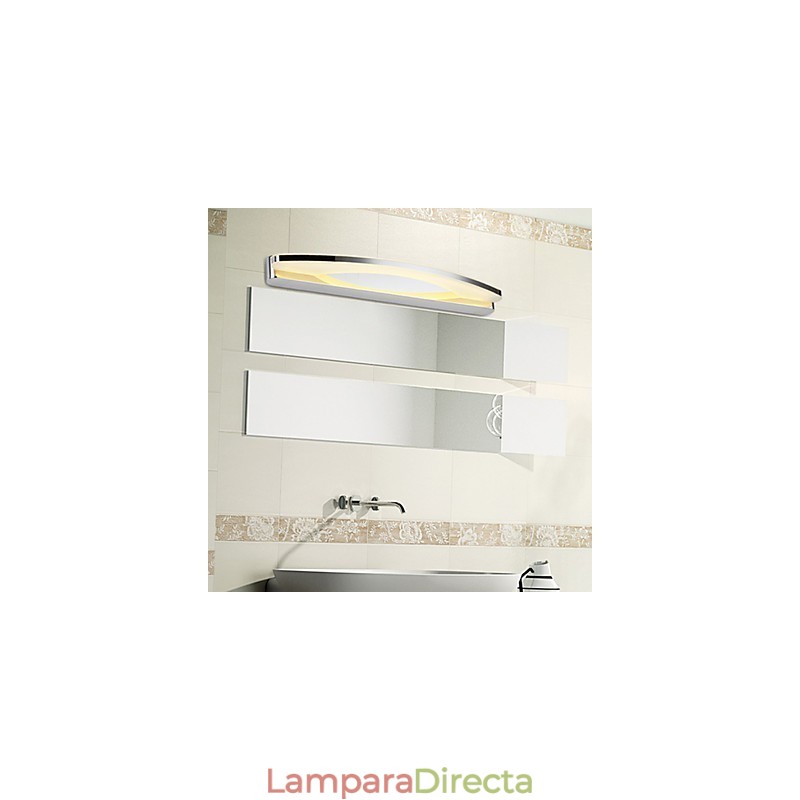 Iluminación de baño moderna y contemporánea, aplique de pared de metal de 180 cm de largo