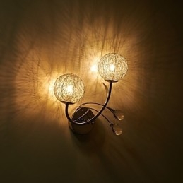 Apliques de pared de cristal estilo mini, modernos y contemporáneos de metal.