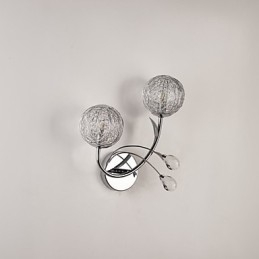 Apliques de pared de cristal estilo mini, modernos y contemporáneos de metal.