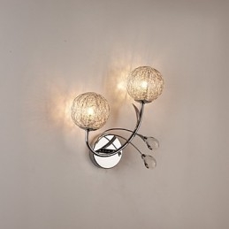 Apliques de pared de cristal estilo mini, modernos y contemporáneos de metal.