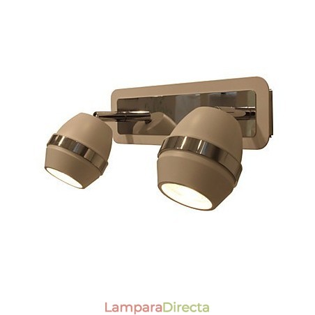 Lámparas de pared esféricas cromadas modernas para baño con 2 luces Lámparas de pared esféricas cromadas modernas para baño con 2 luces