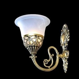 Apliques de pared de bronce con cristal muaré, estilo europeo, retro, clásico, 220 V