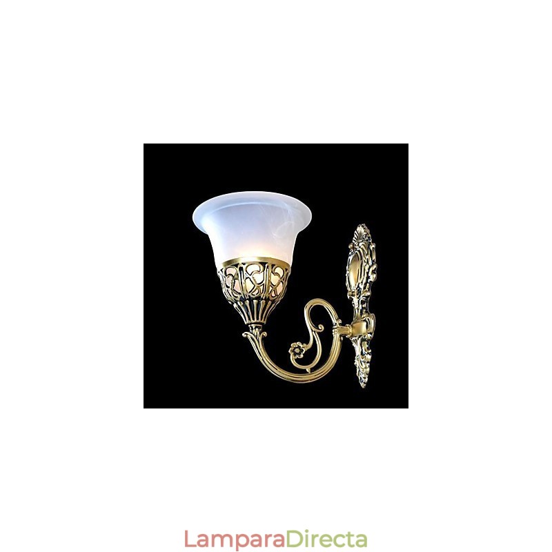 Apliques de pared de bronce con cristal muaré, estilo europeo, retro, clásico, 220 V