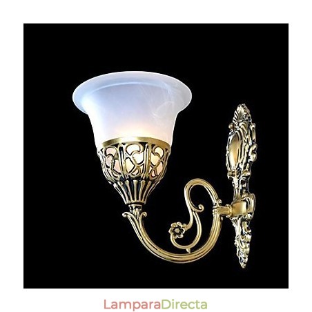 Apliques de pared de bronce con cristal muaré, estilo europeo, retro, clásico, 220 V Apliques de pared de bronce con cristal muaré, estilo europeo, retro, clásico, 220 V