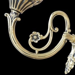 Apliques de pared de bronce con cristal muaré, estilo europeo, retro, clásico, 220 V