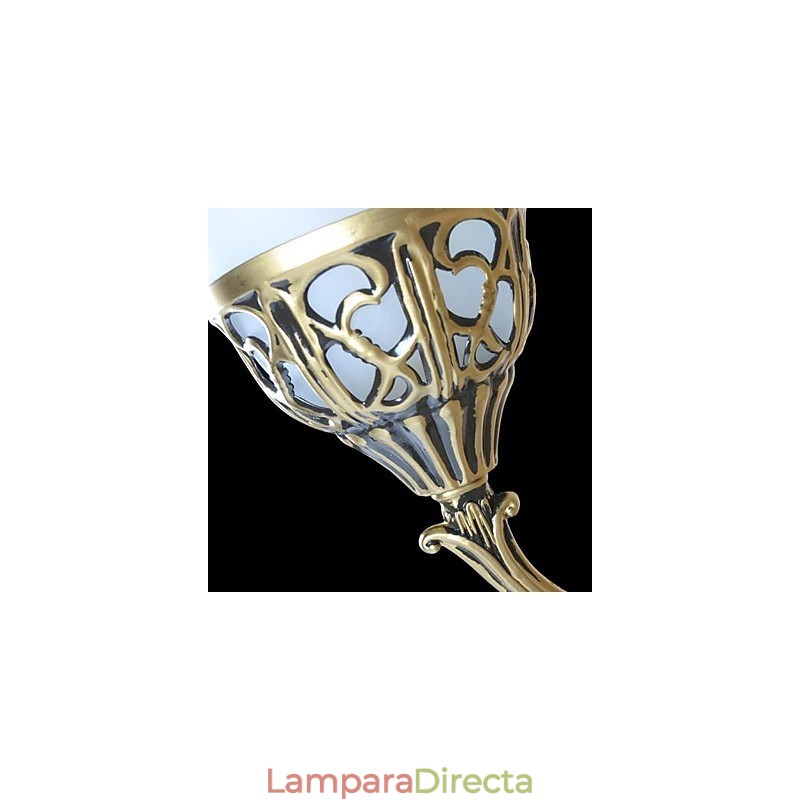 Apliques de pared de bronce con cristal muaré, estilo europeo, retro, clásico, 220 V