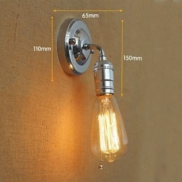Lámpara de pared estilo rural americano retro estilo Edison con bombillas modernas para pasillo y sala de estar.