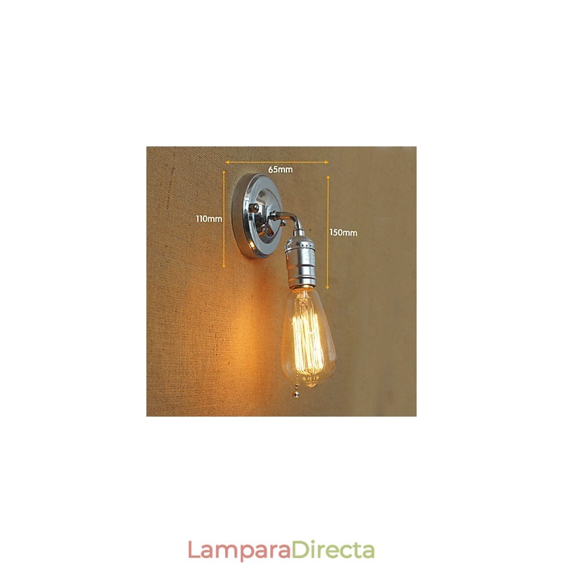Lámpara de pared estilo rural americano retro estilo Edison con bombillas modernas para pasillo y sala de estar.