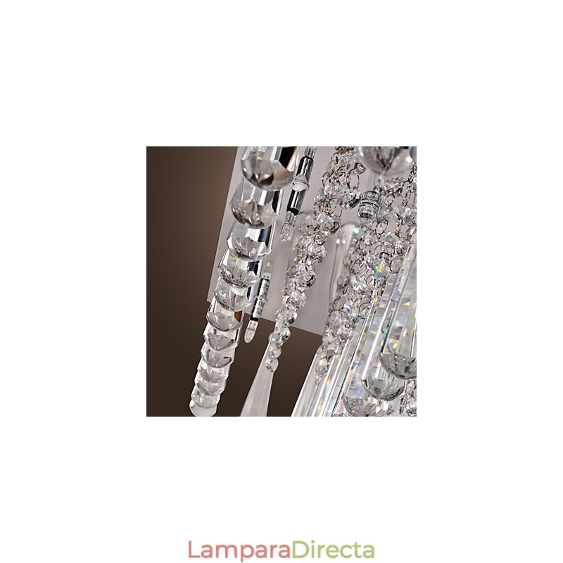 Lámpara de techo moderna contemporánea de cristal y otros.