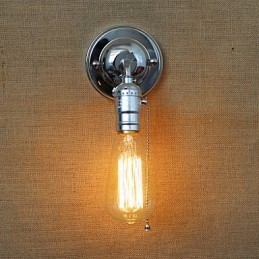 Lámpara de pared estilo rural americano retro estilo Edison con bombillas modernas para pasillo y sala de estar.