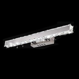 Iluminación de baño de cristal moderna y contemporánea de metal
