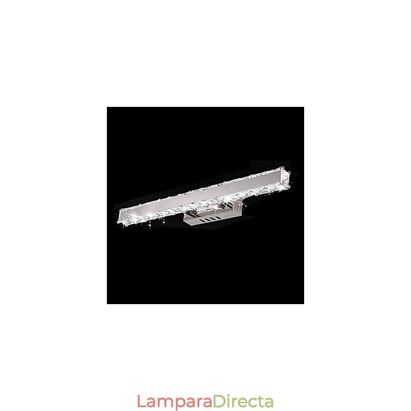 Iluminación de baño de cristal moderna y contemporánea de metal
