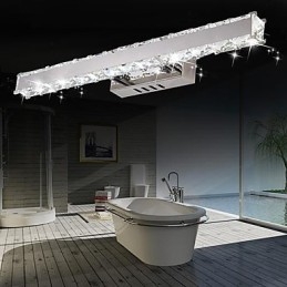 Iluminación de baño de cristal moderna y contemporánea de metal