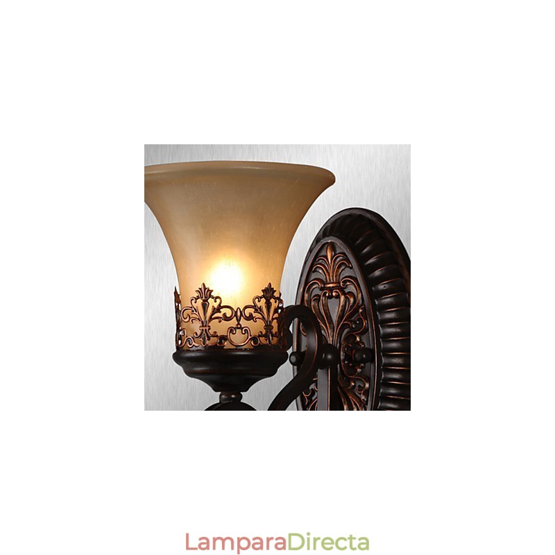 Lámparas de pared vintage de 1 luz con pantalla de vidrio y material de resina, ideal para dormitorio, sala de estar, pasillo.