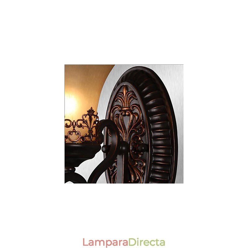 Lámparas de pared vintage de 1 luz con pantalla de vidrio y material de resina, ideal para dormitorio, sala de estar, pasillo.