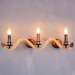 Lámpara de pared de cuerda trenzada con diseño de escalera de balcón
