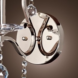 Lámparas de pared de cristal con forma de vela, modernas y contemporáneas de metal.