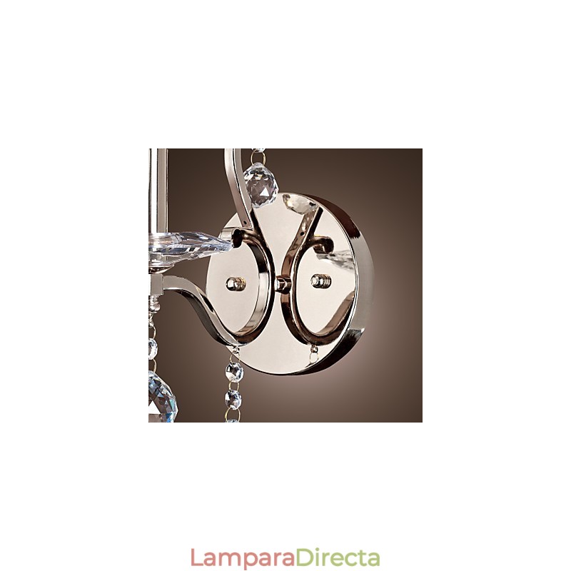 Lámparas de pared de cristal con forma de vela, modernas y contemporáneas de metal.
