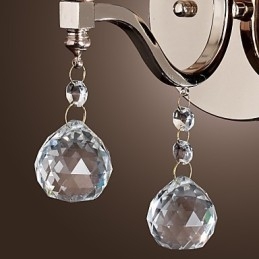 Lámparas de pared de cristal con forma de vela, modernas y contemporáneas de metal.