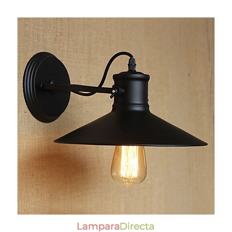 Lámpara de pared de hierro retro moderna creativa industrial de viento con pintura negra para tienda, almacén, bar, cafetería, hotel Lámpara de pared de hierro retro moderna creativa industrial de viento con pintura negra para tienda, almacén, bar, cafetería, hotel