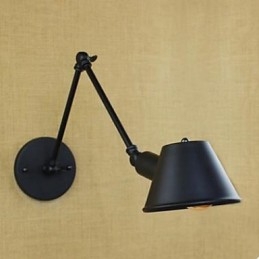 Lámpara de pared decorativa de brazo largo con acabado contraído