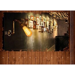 Lámpara de pared estilo industrial Edison estilo loft de pueblo americano, lámpara de pared estilo retro con tubería de agua
