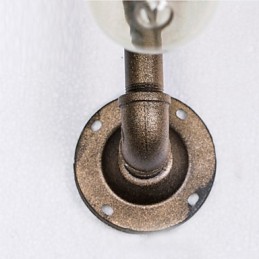 Lámpara de pared estilo industrial Edison estilo loft de pueblo americano, lámpara de pared estilo retro con tubería de agua