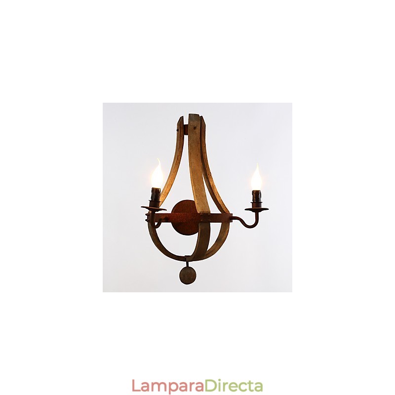 Apliques de pared estilo mini rústico de madera de bambú