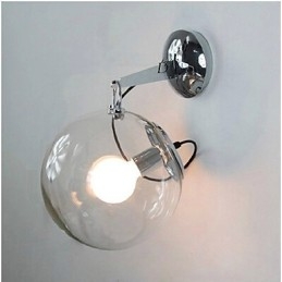Lámpara colgante de pared con bola de burbuja de cristal moderna con diseño creativo e individualidad
