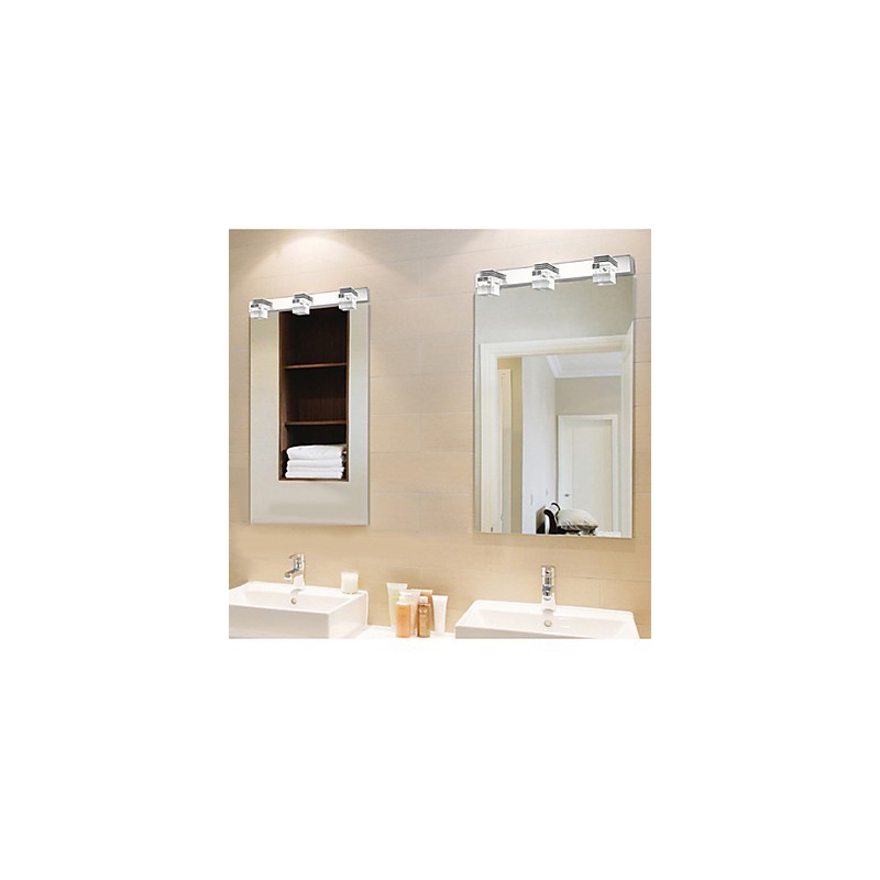 Apliques de pared Iluminación de baño Bañadores de pared Cristal Mini Estilo Moderno Contemporáneo Metal
